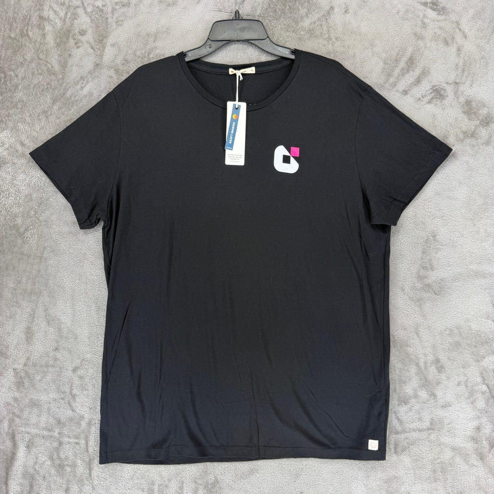 Marine Layer T-Shirt Mens XL Black Supima Cotton Modal Graphic Short Sleeve USA